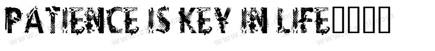 patience is key in life字体转换